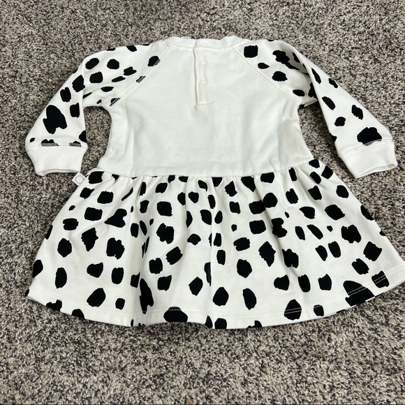 STELLA MCCARTNEY Baby White Fleece Spotty Dog Dress 6 Months - Picture 2 of 5